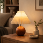 Yusia - Pleated Mushroom Table Lamp