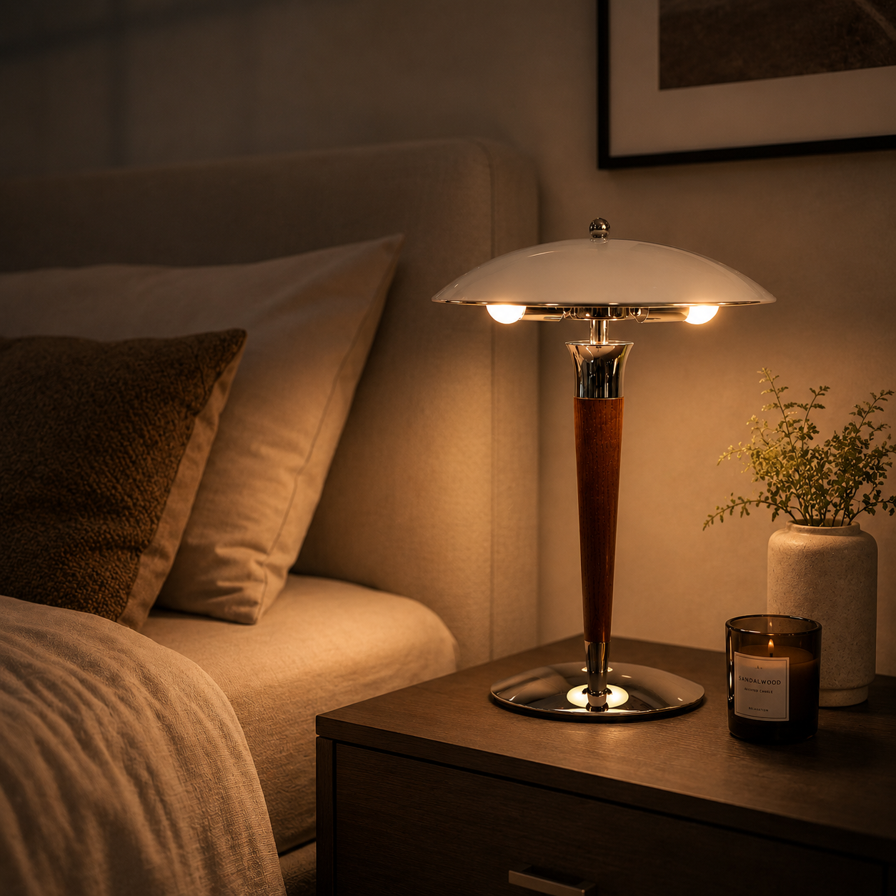 Siesta - Sculptural Dome Antique Table Lamp