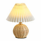 Nasta - Pleated Rattan Table Lamp
