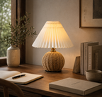 Nasta - Pleated Rattan Table Lamp