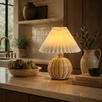 Nasta - Pleated Rattan Table Lamp